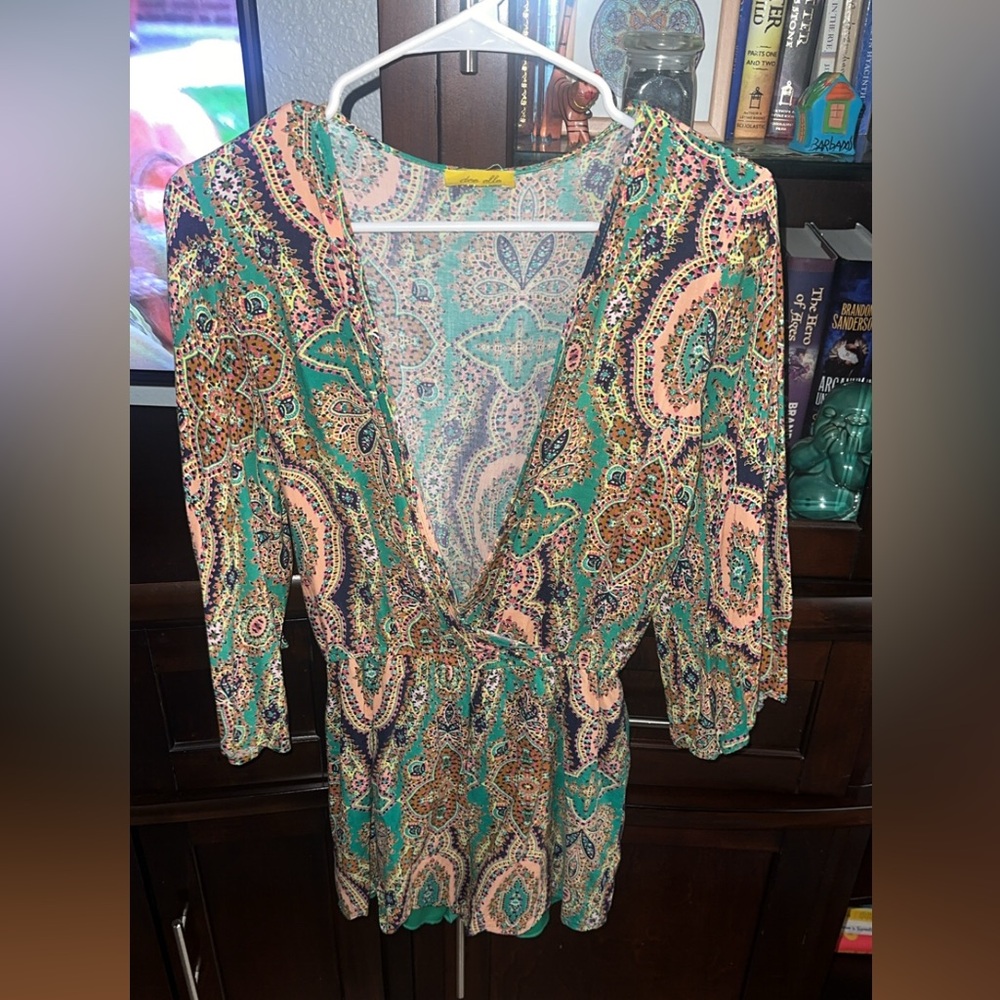 Dee Elle Multicolor Paisley Romper